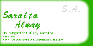 sarolta almay business card